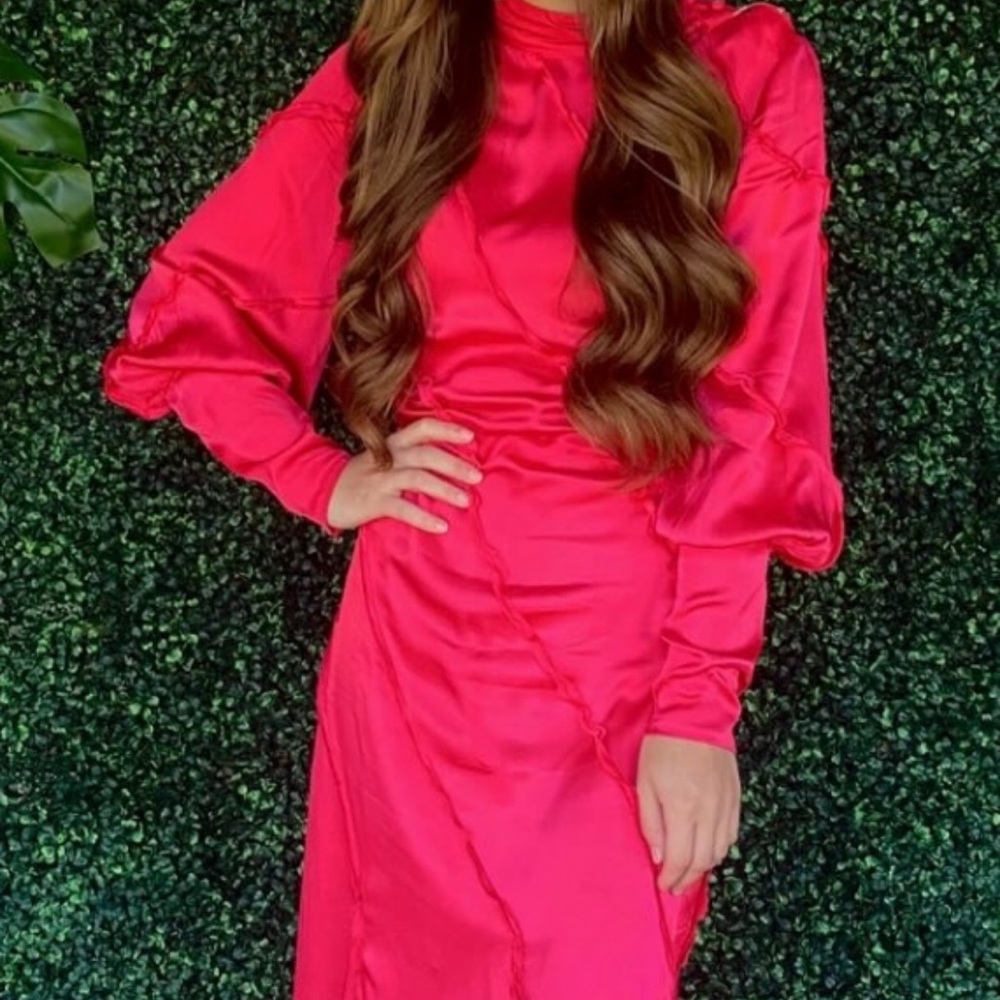 Hot pink ASOS Dress